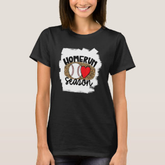 Baseball Womens Leopard Pattern Baseball Girl 1 T-Shirt