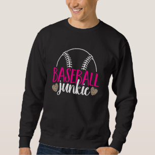 Baseball Womens Leopard Pattern Baseball Girl Sweatshirt