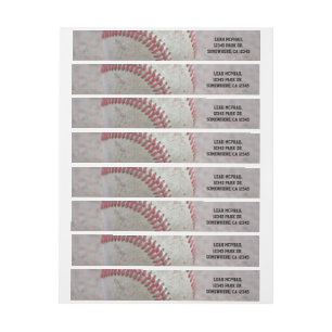 Baseball Wrap Around Label