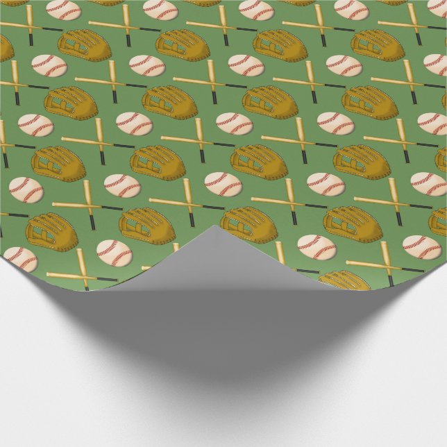 Baseball Wrapping Paper (Corner)