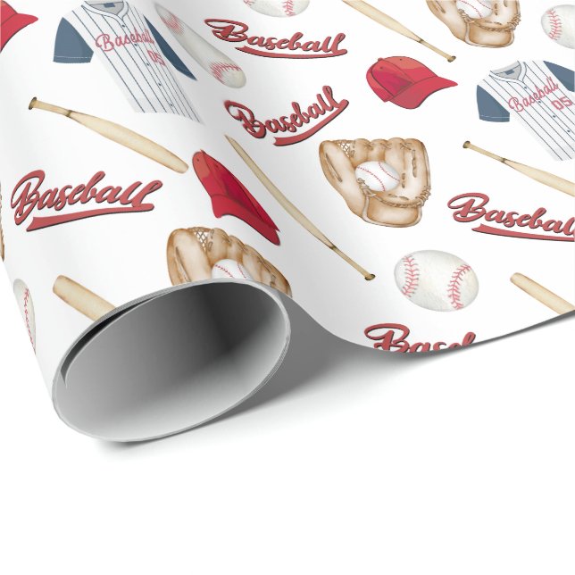 Baseball Wrapping Paper (Roll Corner)