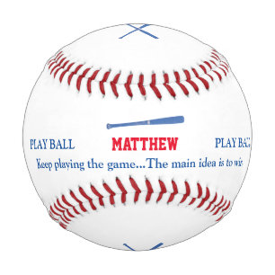 baseballer's bat and play personalised baseball