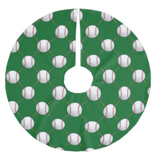 Baseballs and Bats tree skirt