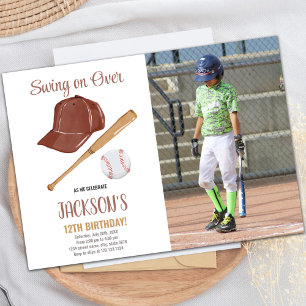 Baseballs Birthday Invitations with photo