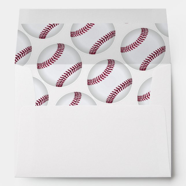 Baseballs Custom Envelope Liner (Back (Bottom))