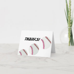 Baseballs or Softballs Thank You Card