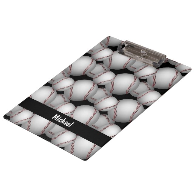 Baseballs Pattern Clipboard (Angled)
