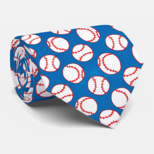 Baseballs Pattern Tie