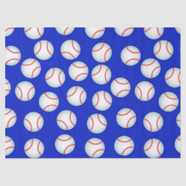 Baseballs Tissue Paper (Front)