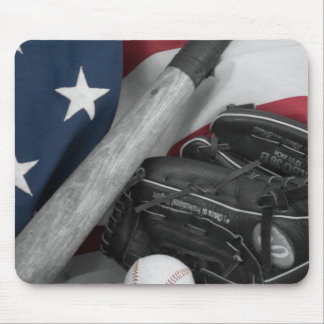 basebasll bwredblue mouse pad