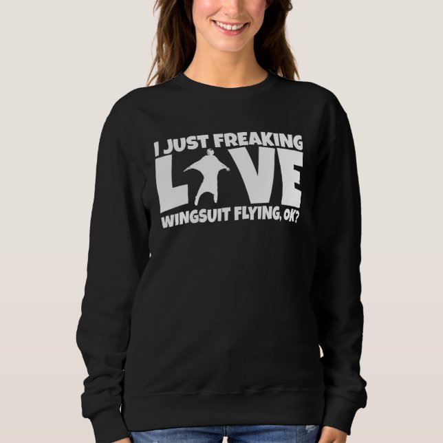 Basejumper Joke Basejump Skydiver Wingsuiting Wing Sweatshirt (Front)