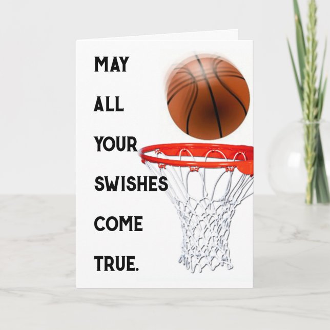 BASEKETBALL BIRTHDAY GREETING CARD (Front)