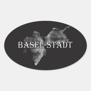 Basel-City Oval Sticker