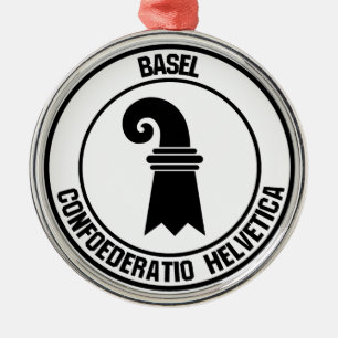 Basel Round Emblem Metal Ornament
