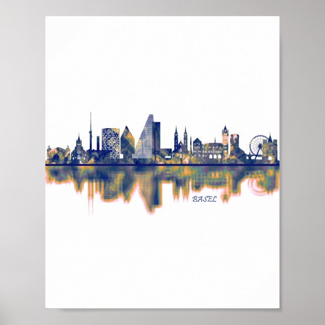 Basel Skyline Poster (Front)