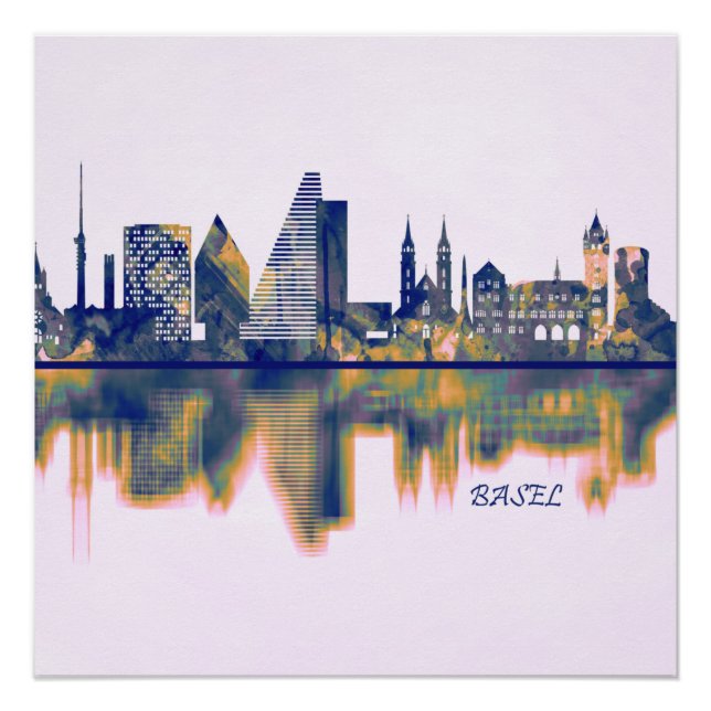 Basel Skyline Poster (Front)