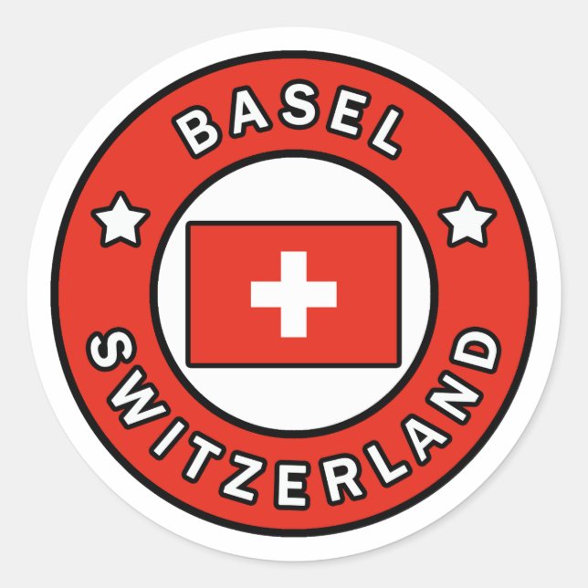 Basel Switzerland Classic Round Sticker (Front)