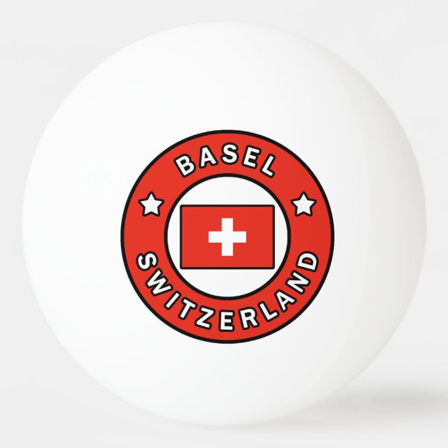 Basel Switzerland Ping Pong Ball (Front)