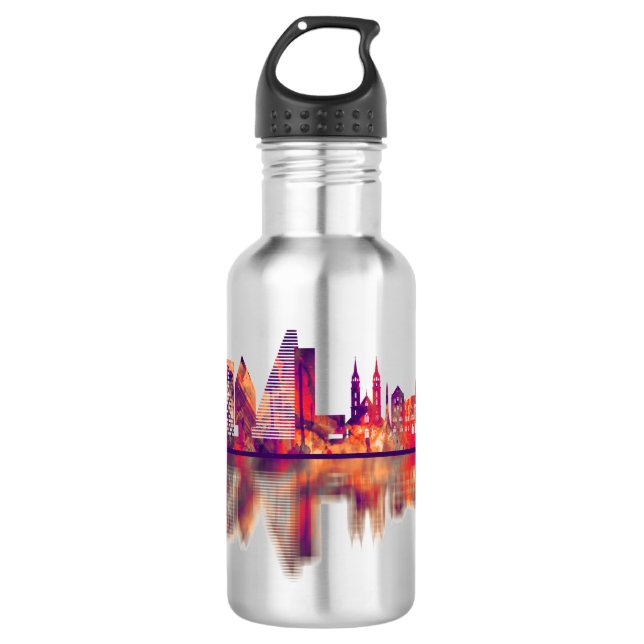 Basel Switzerland Skyline 710 Ml Water Bottle (Front)