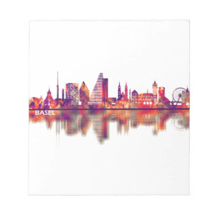 Basel Switzerland Skyline Notepad