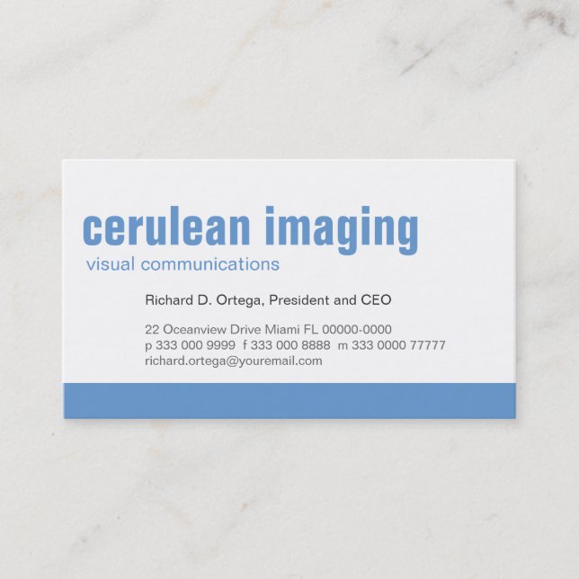 Baseline Panel Cerulean Business Card (Front)