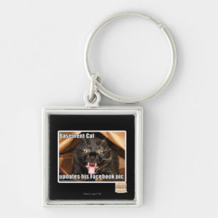 Basement Cat Key Ring