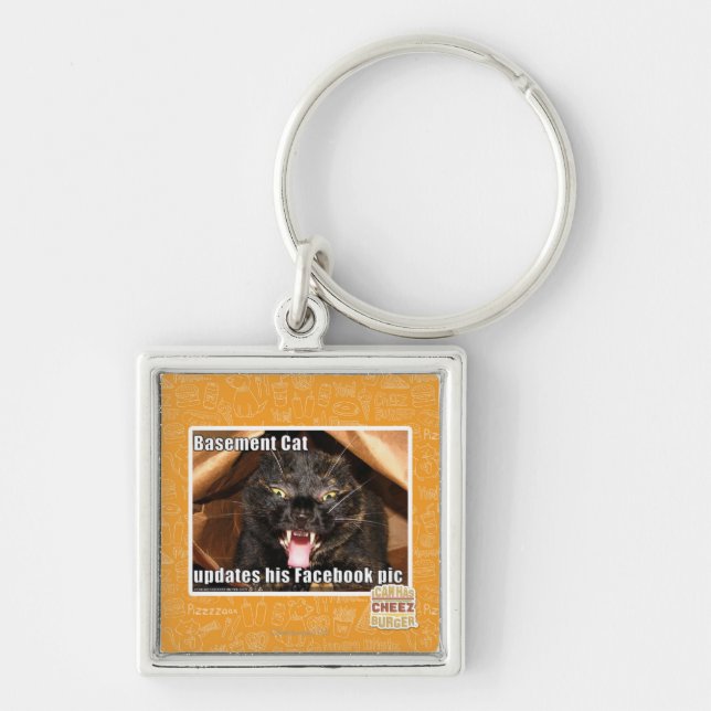 Basement Cat Key Ring (Front)
