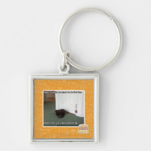 Basement Cat, slightly disoriented Key Ring