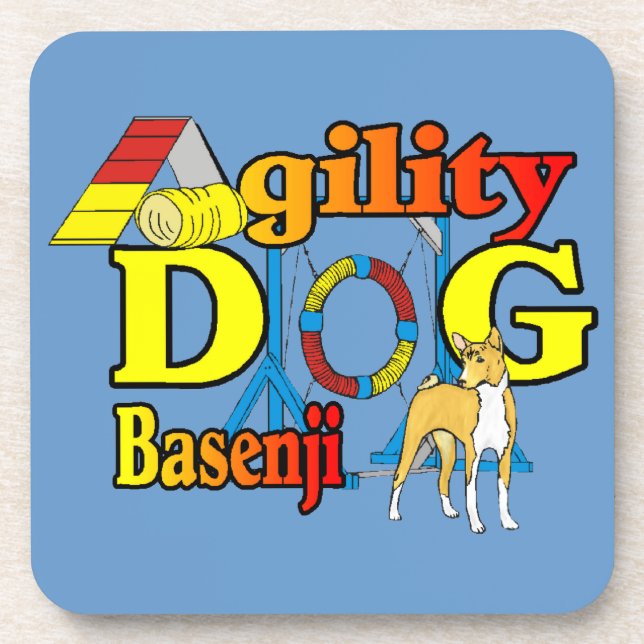 Basenji Agility Dog Coaster (Front)
