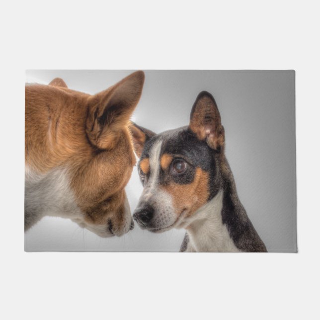 Basenji and Friend Doormat (Front)