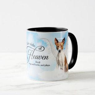 Basenji Angel Dog Heaven Personalised Memorial Mug