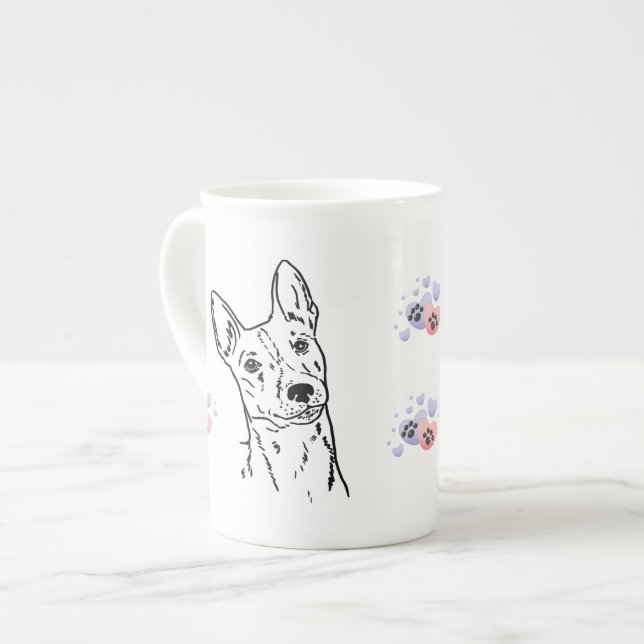Basenji Bone China Mug (Front Left)