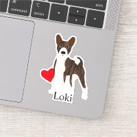 Basenji Brindle Personalised Name Cute