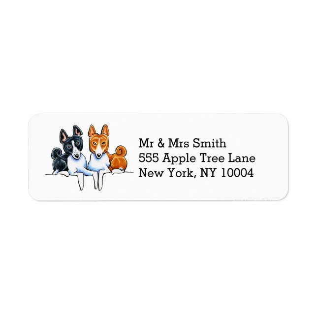 Basenji Buds Return Address Label (Front)