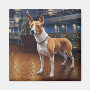 Basenji Christmas Cruise: Pawsome Holiday Delight Magnet