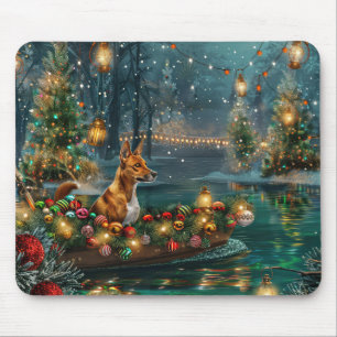 Basenji Christmas Festive Voyage Mouse Pad