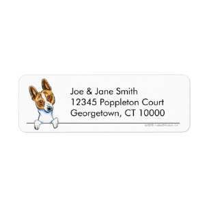 Basenji Clean and Simple Return Address Label