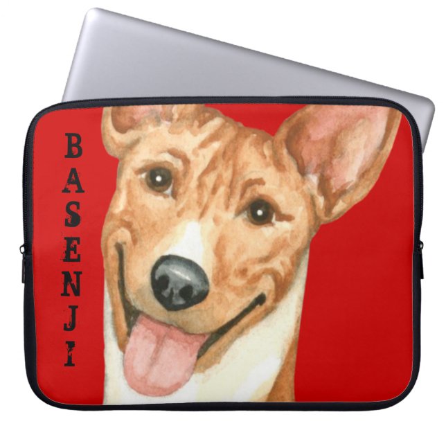 Basenji Colour Block Laptop Sleeve (Front)