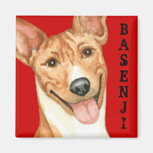 Basenji Colour Block Magnet