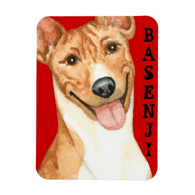 Basenji Colour Block Magnet (Vertical)