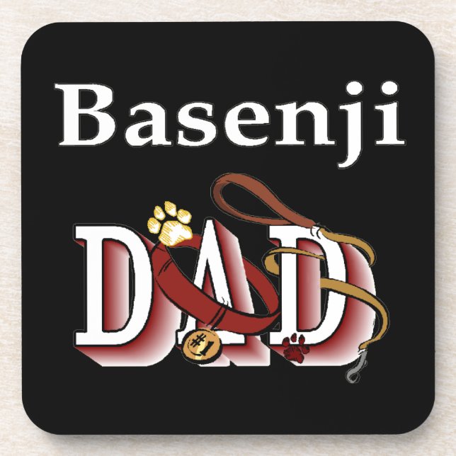 Basenji Dad Coaster (Front)