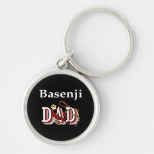 Basenji Dad Key Ring