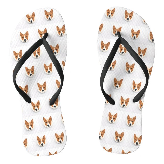 Basenji Dog 3D Inspired Thongs (Footbed)