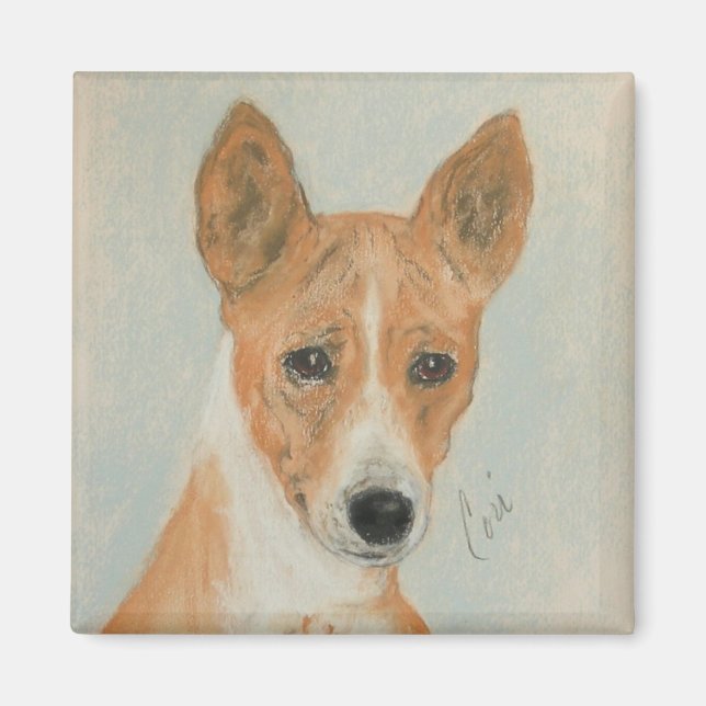 Basenji Dog Art Magnet (Front)