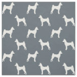 Basenji Dog Breed Silhouettes Patterned Fabric
