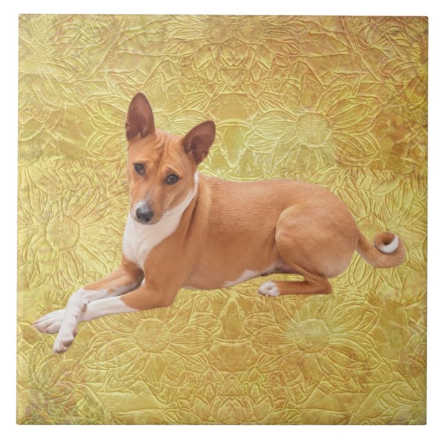 Basenji Dog  Ceramic Tile (Front)