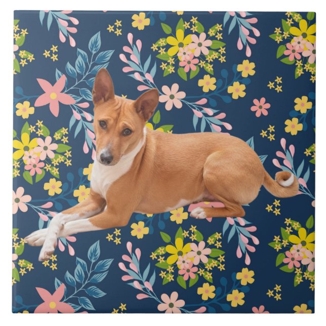 Basenji Dog  Ceramic Tile (Front)
