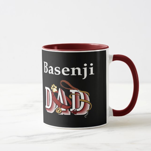 Basenji Dog Dad Gifts Mug (Right)