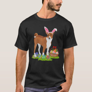 Basenji Dog Easter Egg Hunting Bunny Basenji Easte T-Shirt