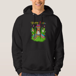 Basenji Dog Floral Easter Egg Funny Basenji Easte Hoodie